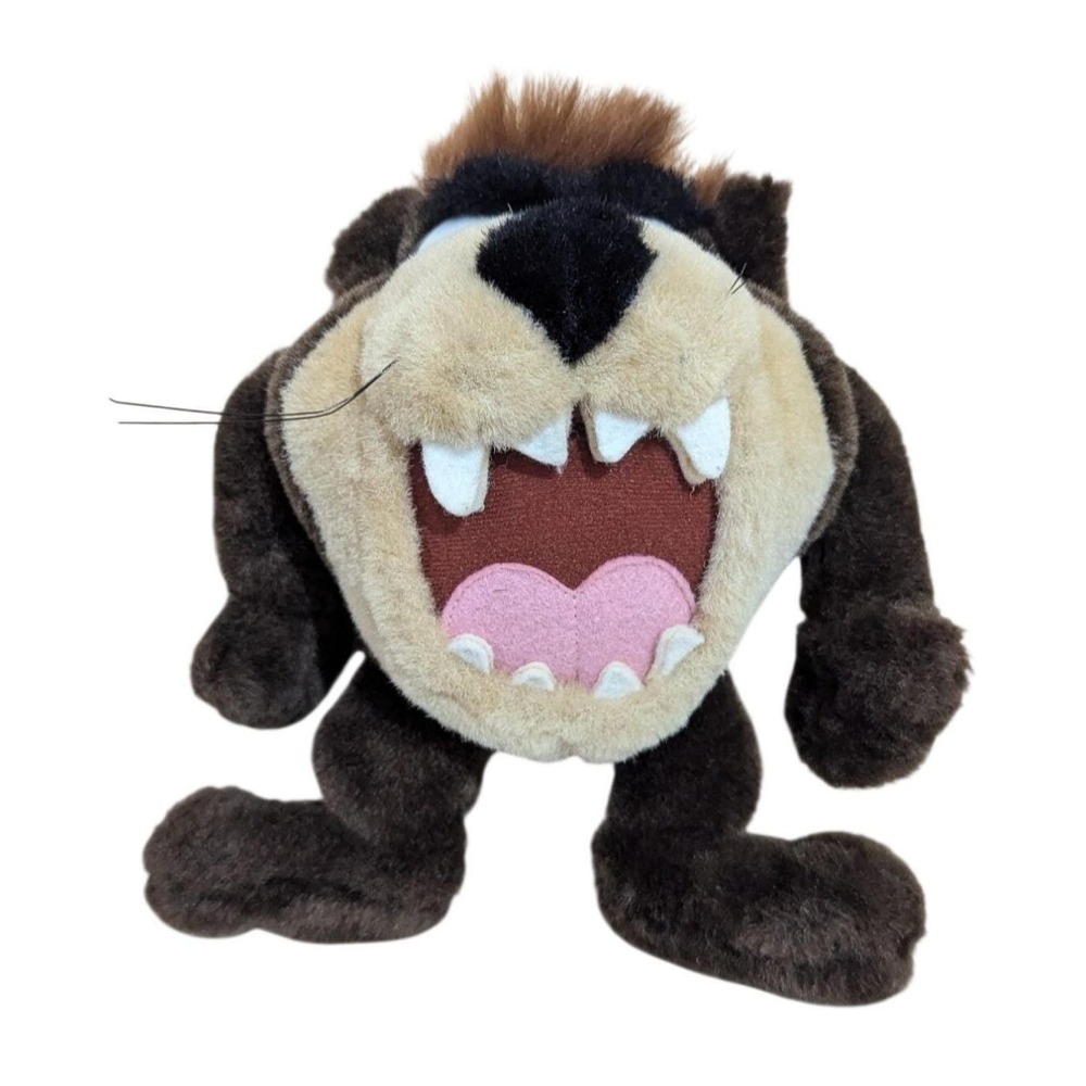 Vintage 1996 Looney Tunes Tasmanian Devil Plush Play-By-Play 9 Inch‎ Stuffed Toy